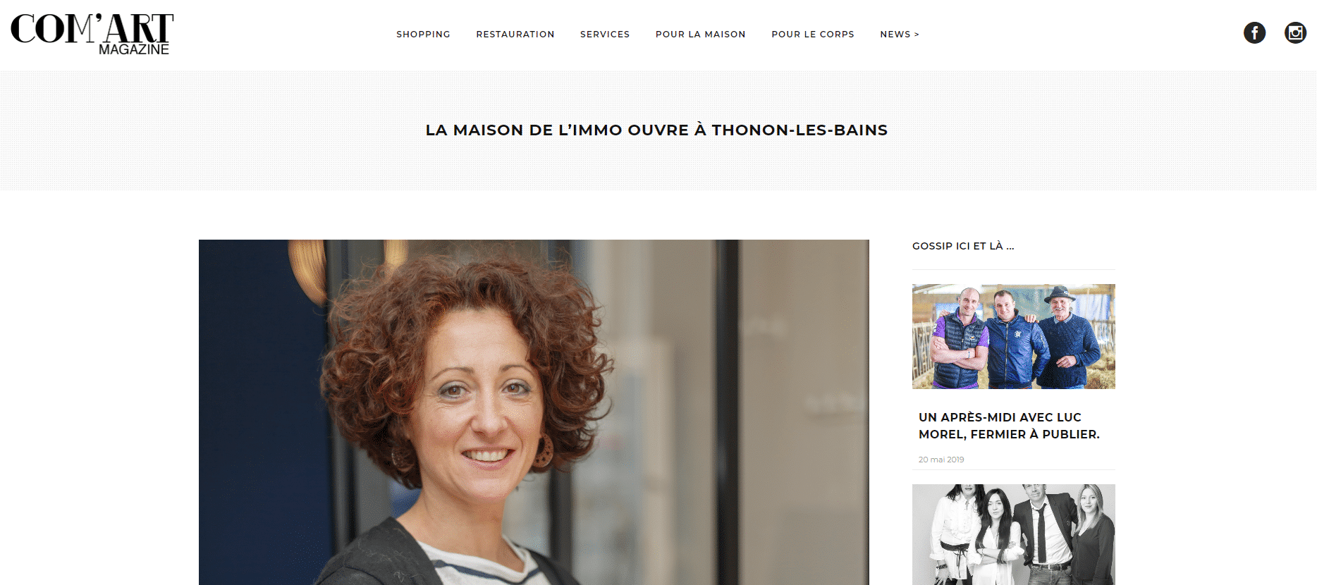Agence immobilière magazine com'art Thonon